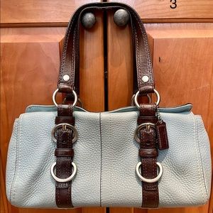 Coach Chelsea Pebble Leather Turnlock Satchel
